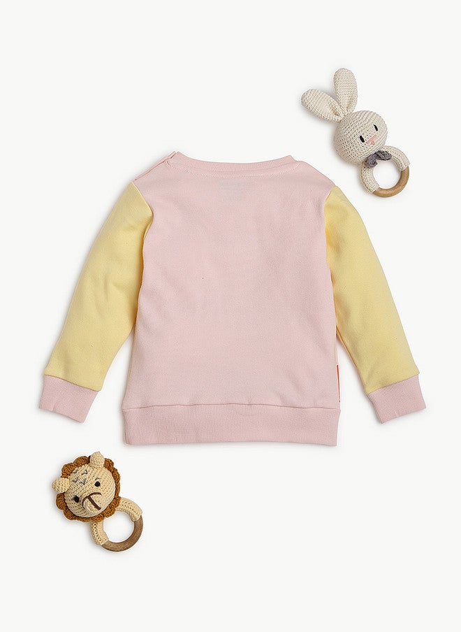 Bontots Infant Girls Organic Cotton Sweatshirt and Pants Set - Image 3